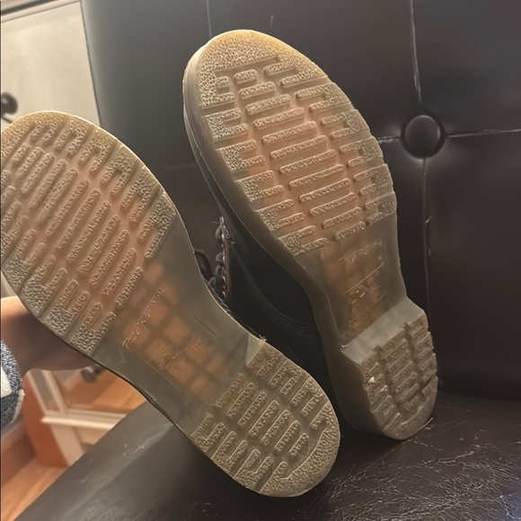 Dr. Martens Black Leather Boots with Yellow Stitching - Picture 4 of 4